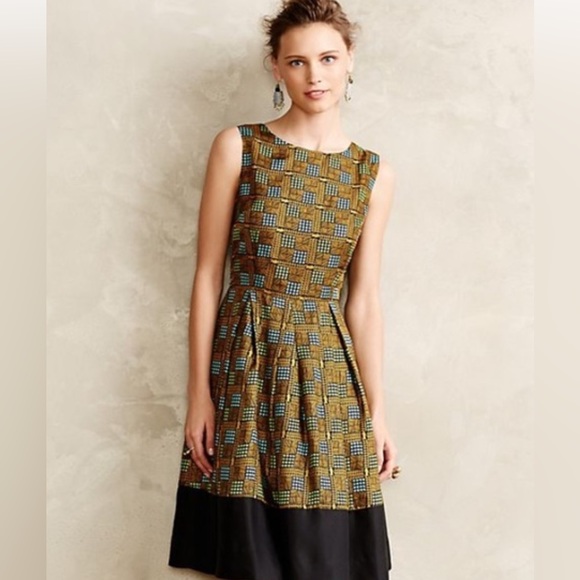 Anthropologie Dresses & Skirts - Anthropologie Brown and Black Patterned Dress